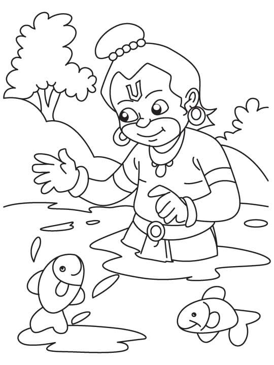 Hanuman Printable coloring page