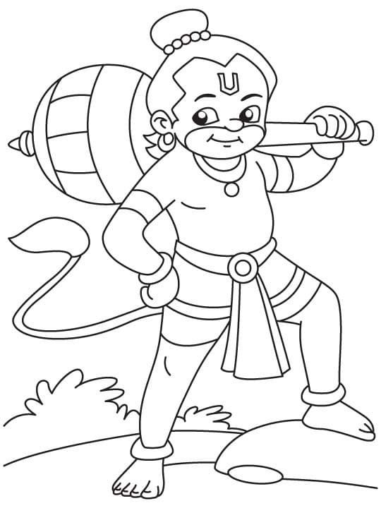 Hanuman to Print coloring page