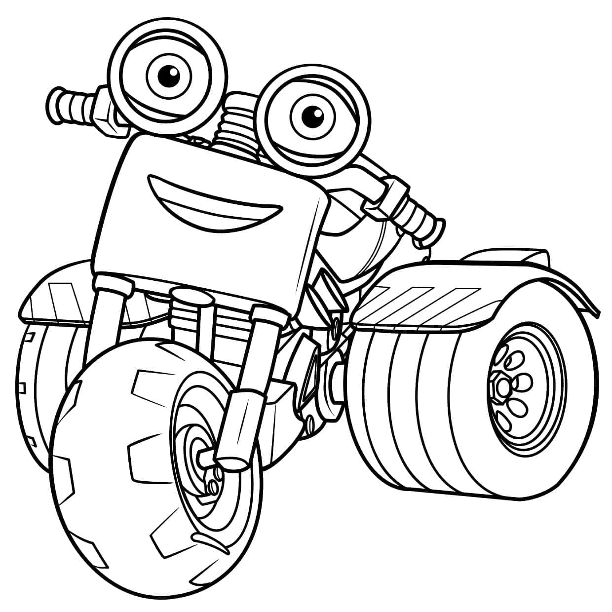 Happy DJ from Ricky Zoom coloring page