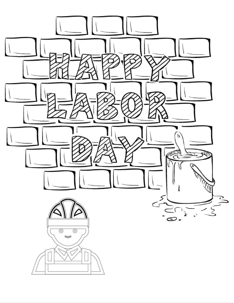 Happy Labor Day For Free coloring page