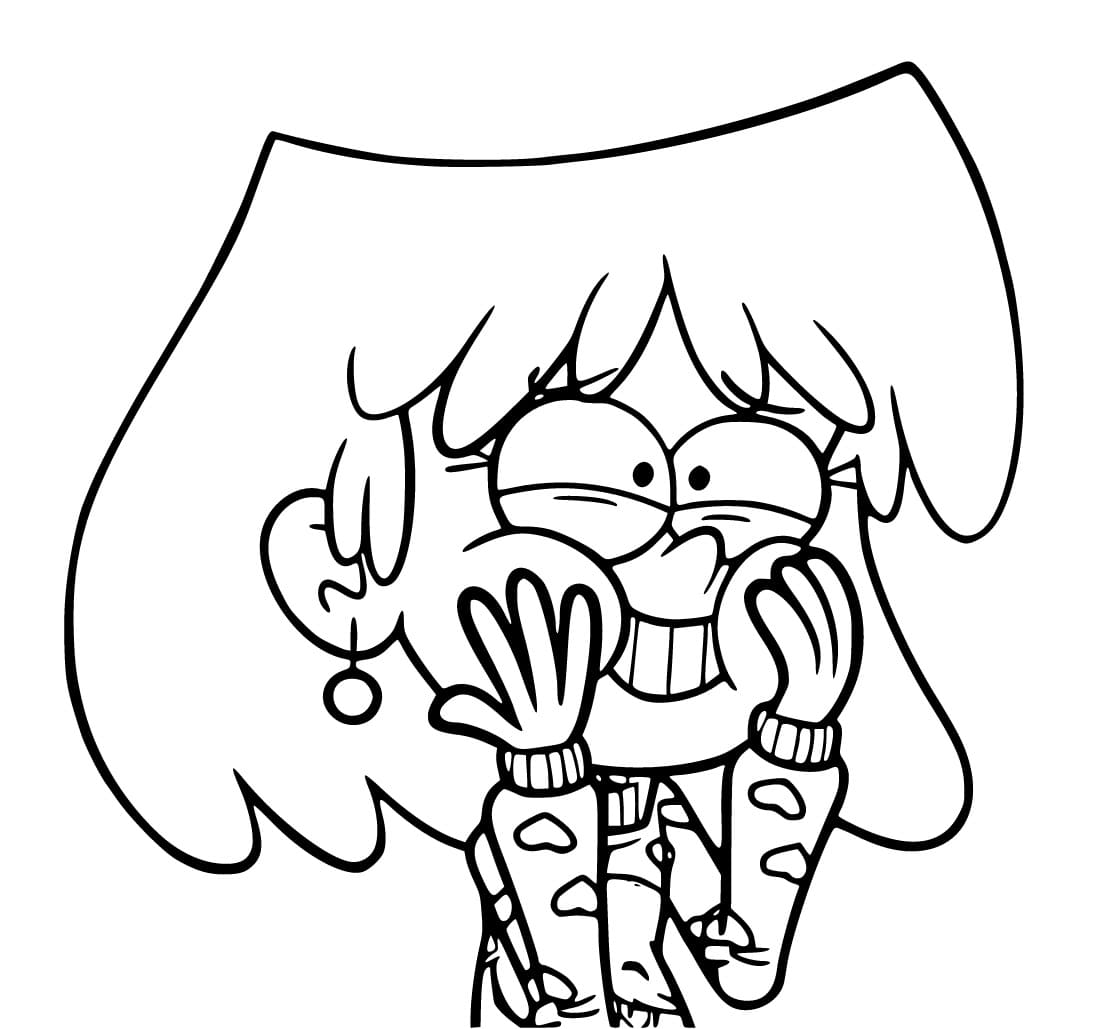 Happy Lori Loud coloring page