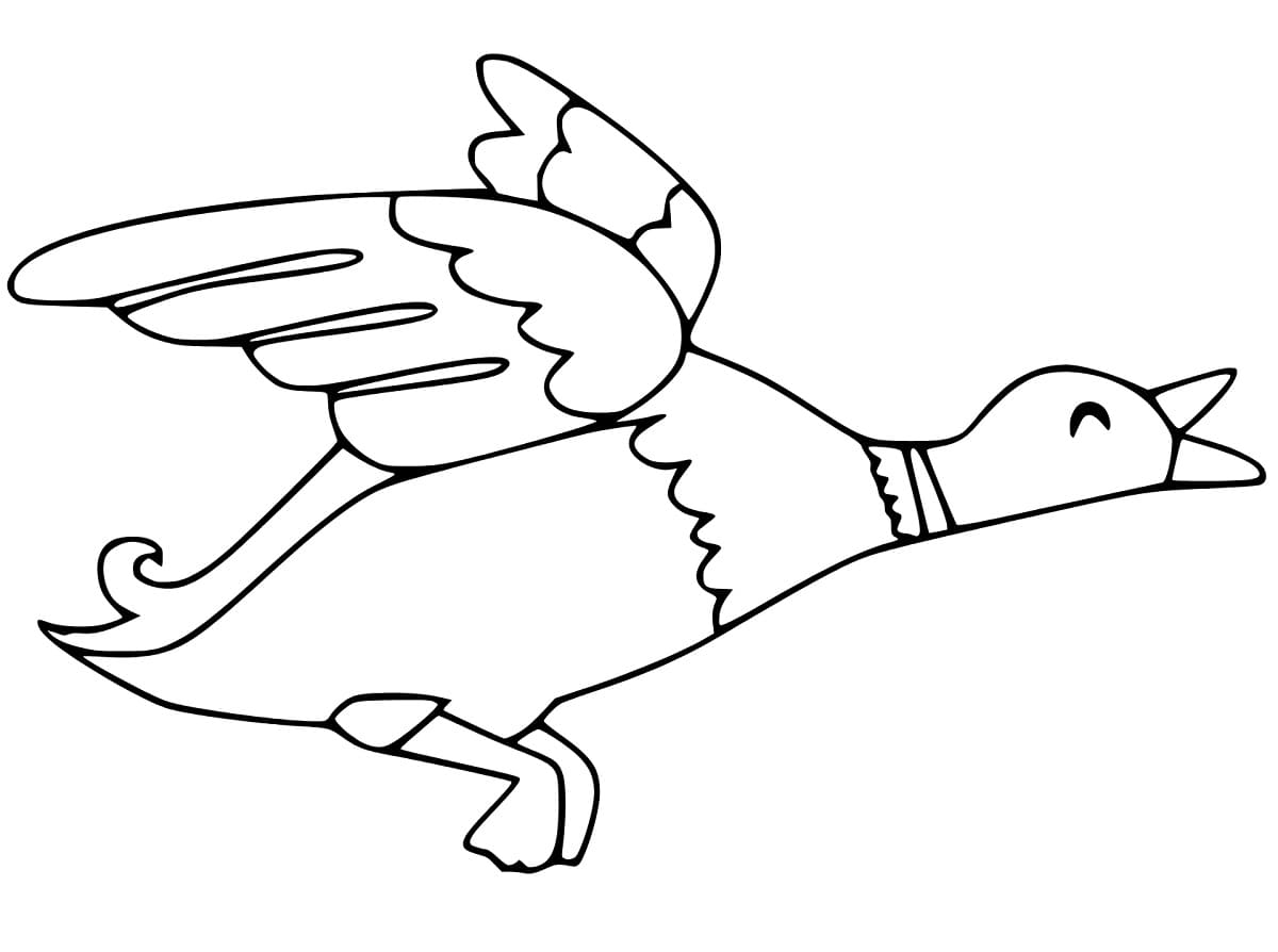 Happy Mallard Duck coloring page - Download, Print or Color Online for Free