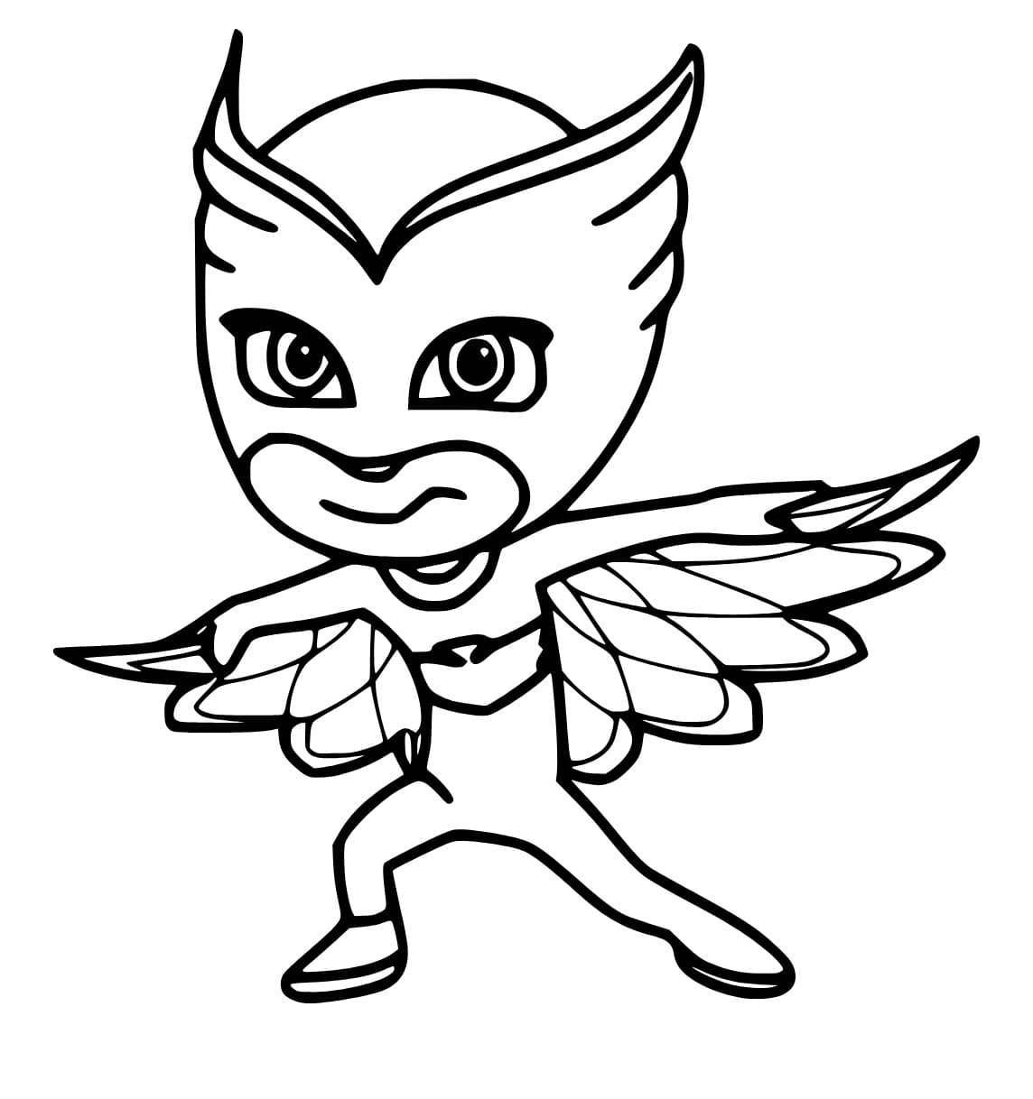 Happy Owlette coloring page