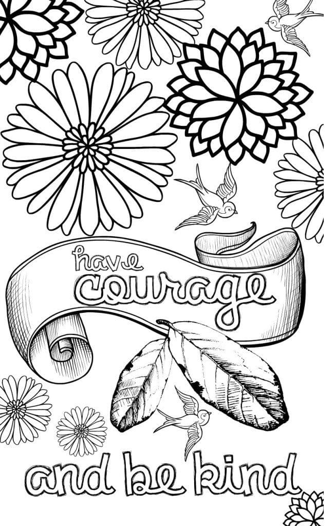 Have Courage and Be Kind coloring page - Download, Print or Color ...