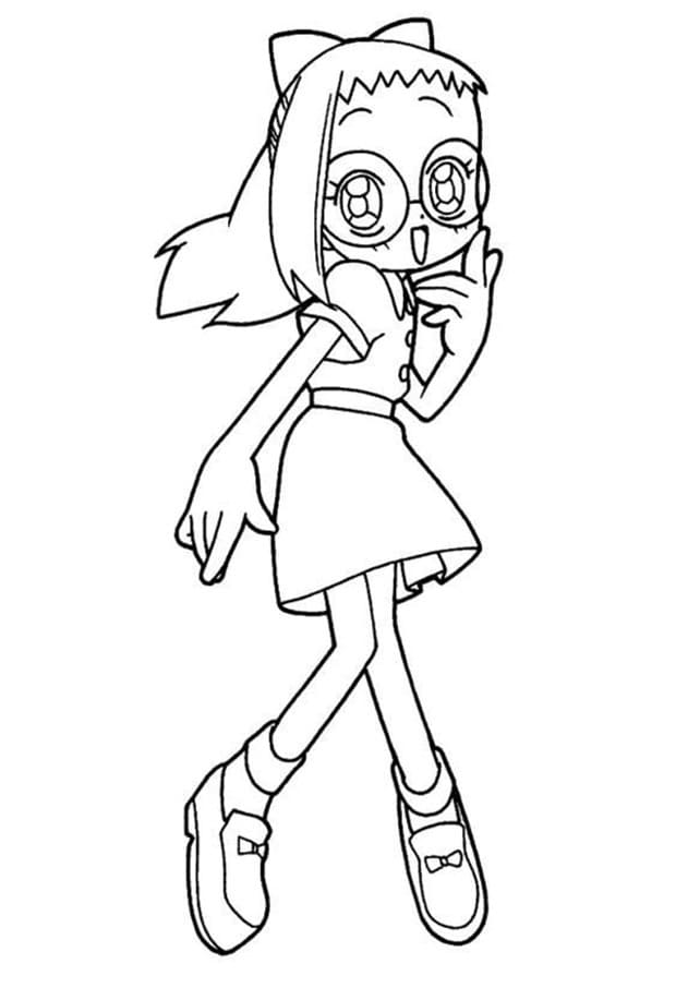 Hazuki Fujiwara in Ojamajo Doremi coloring page