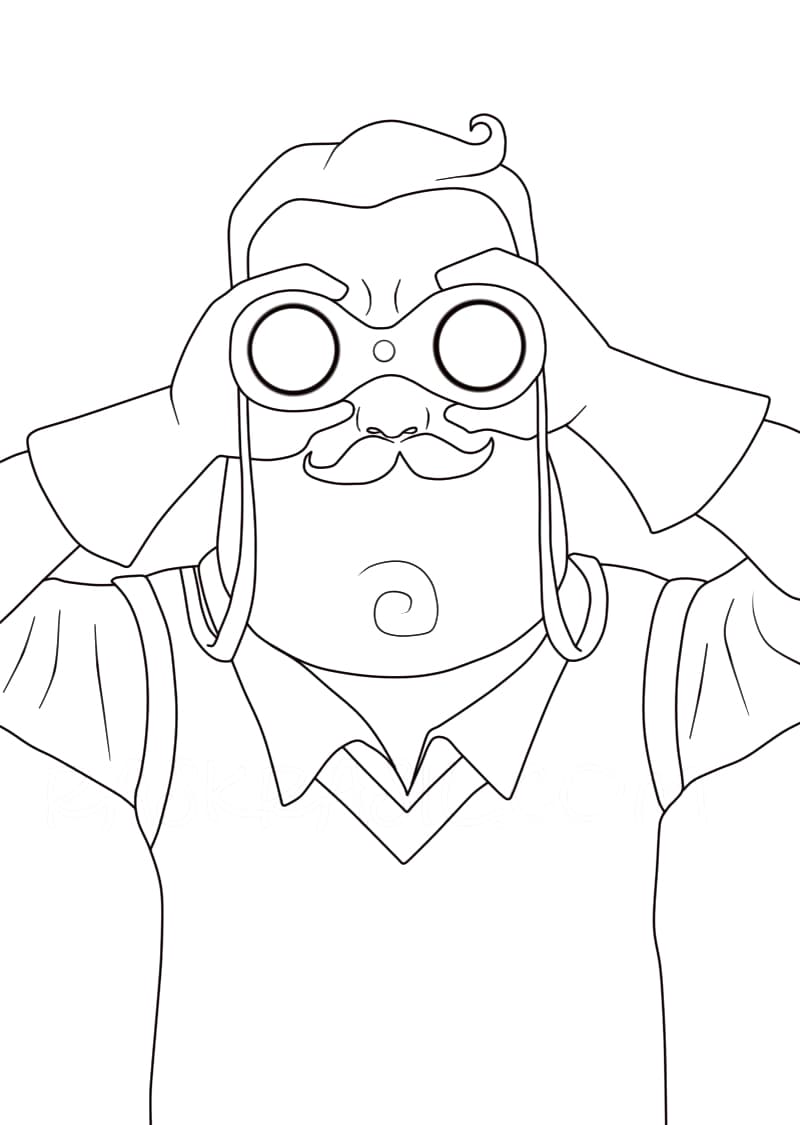 Hello Neighbor Free Printable coloring page