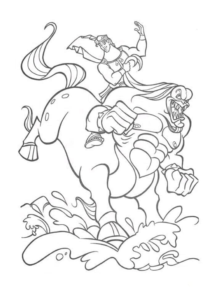 Hercules vs Nessus coloring page