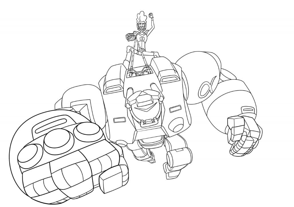 High Five and Alpha Glitch Techs coloring page