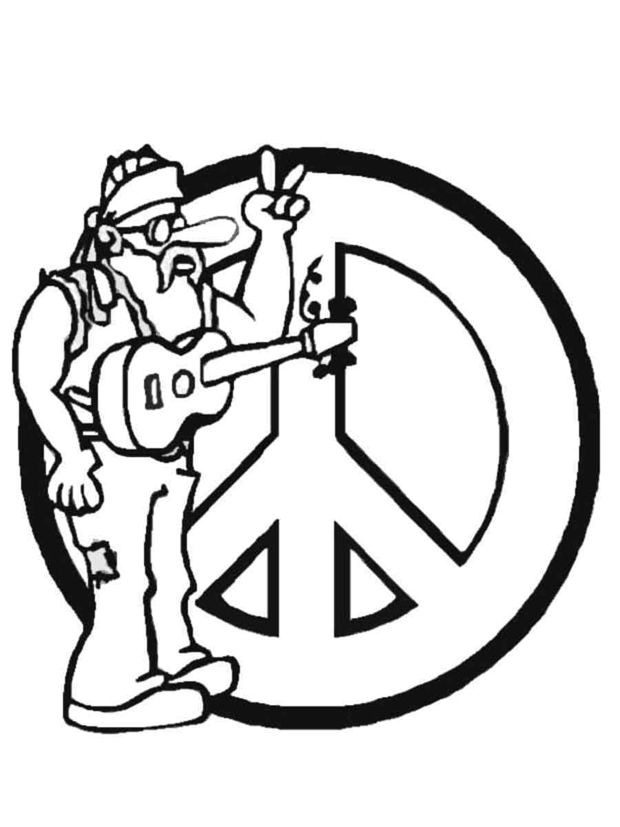 Hippie Man coloring page