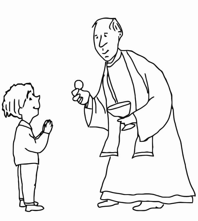 Holy Communion Free coloring page