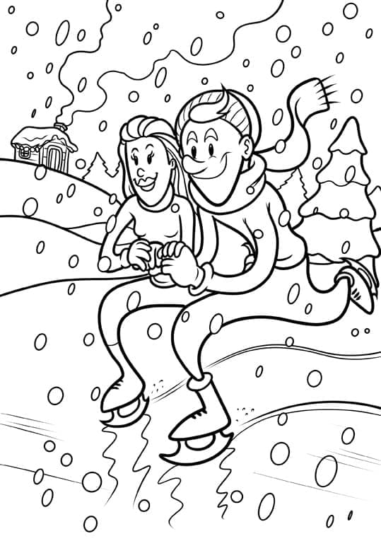 Ice Skating Couple