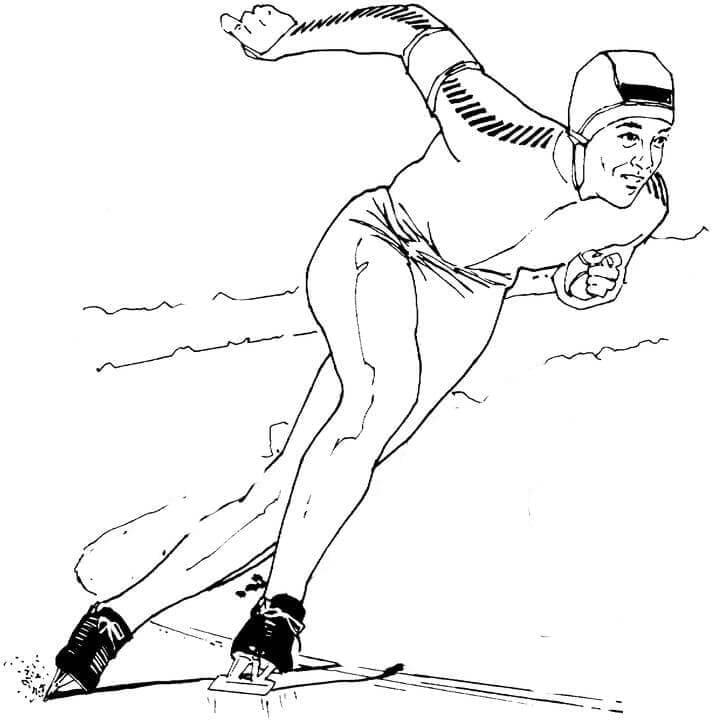 Ice Skating Free coloring page