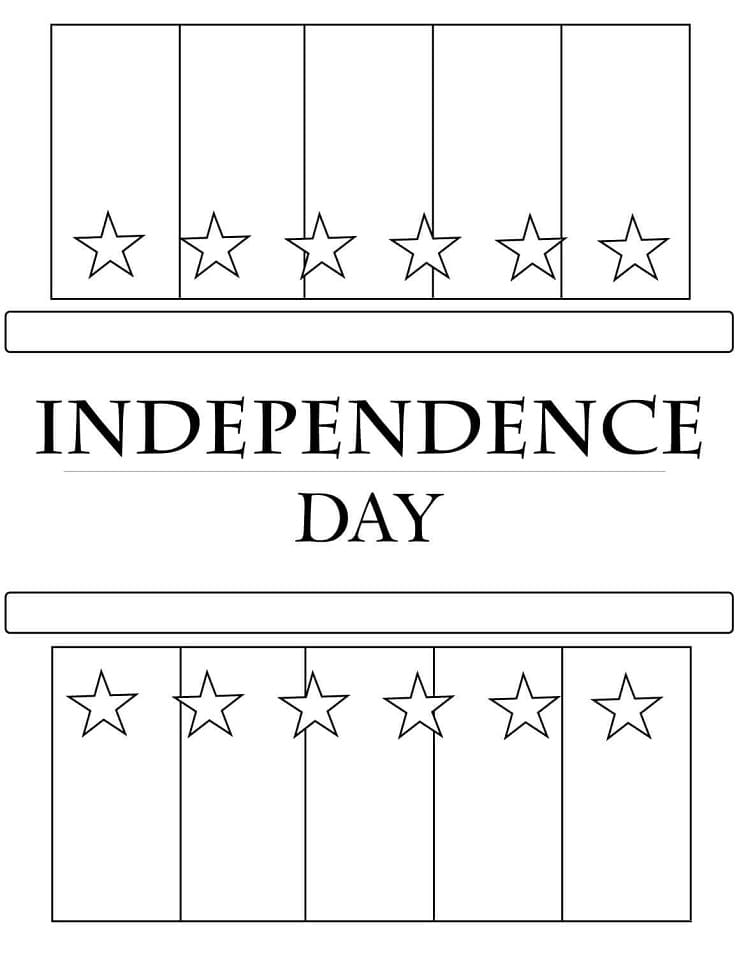 independence day pictures to color