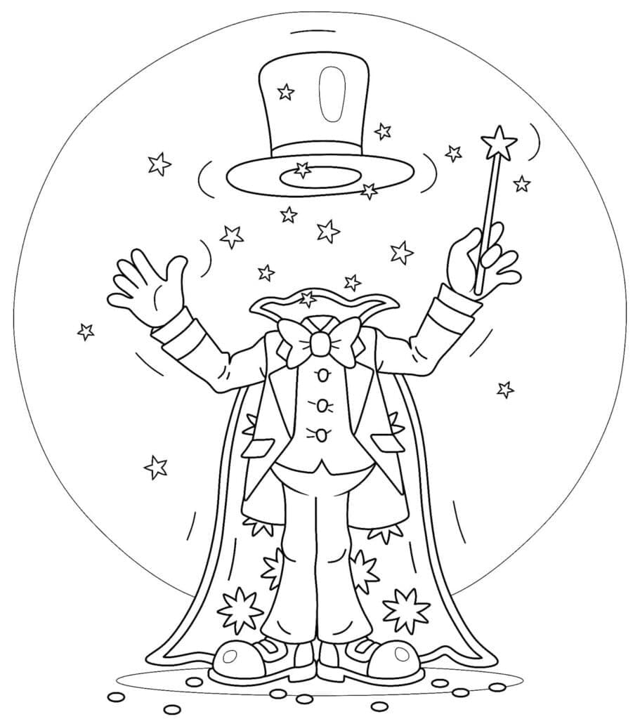 Invisible Magician coloring page