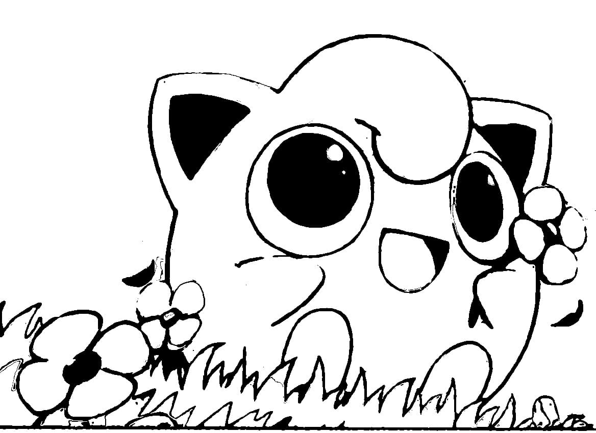 Jigglypuff and Flowers