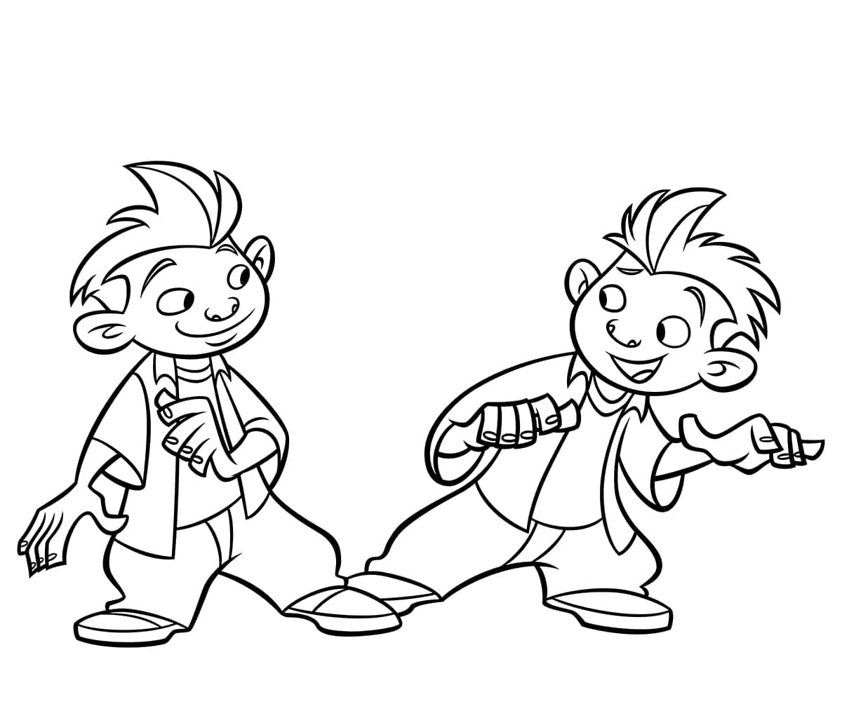 Jim and Tim Possible coloring page