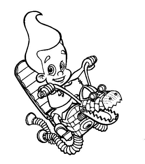 Jimmy Neutron Printable coloring page