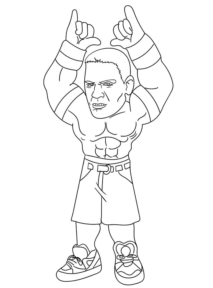 John Cena Figure Coloring Page Download Print Or Color Online For Free