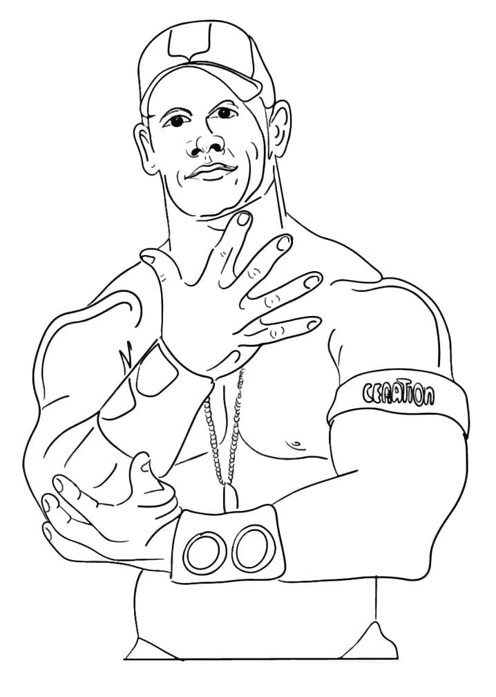 John Cena is Cool coloring page