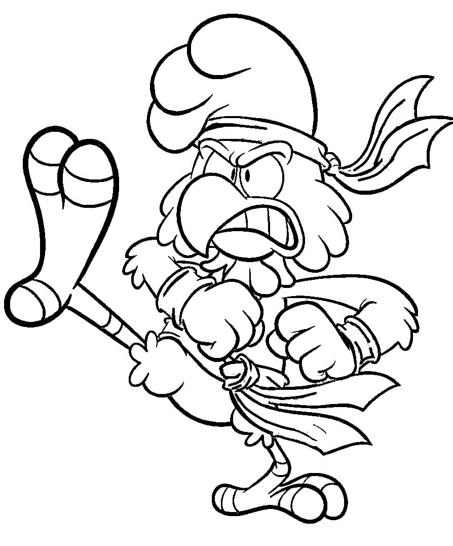 Karate Chicken coloring page