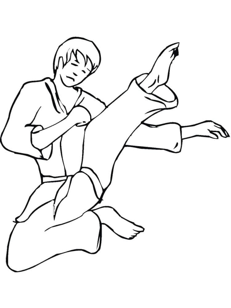 Karate Kick coloring page