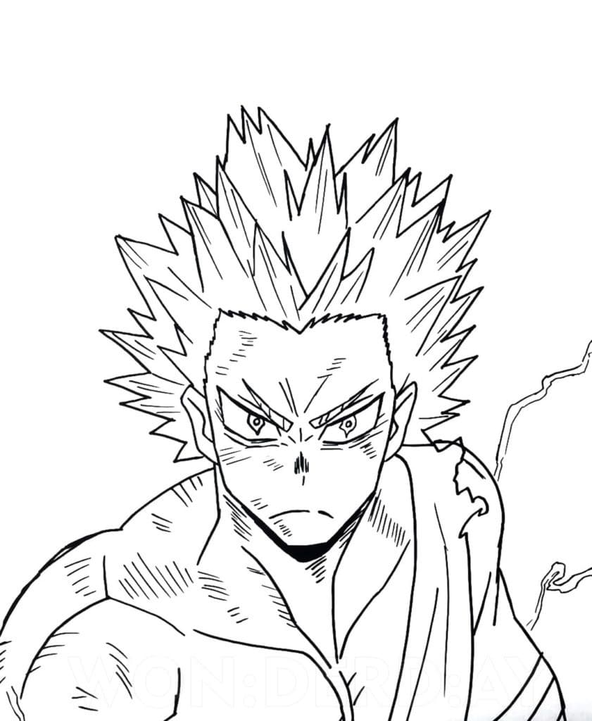 Katsuki Bakugo Power coloring page