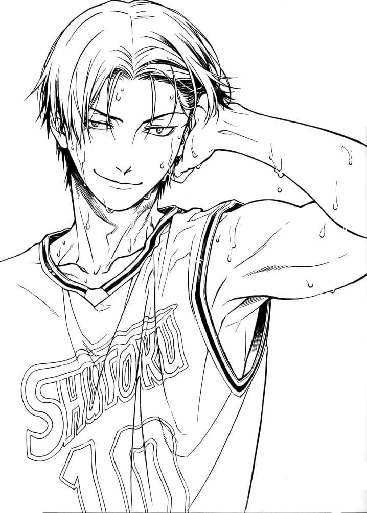 Kazunari Takao from Kuroko No Basket coloring page