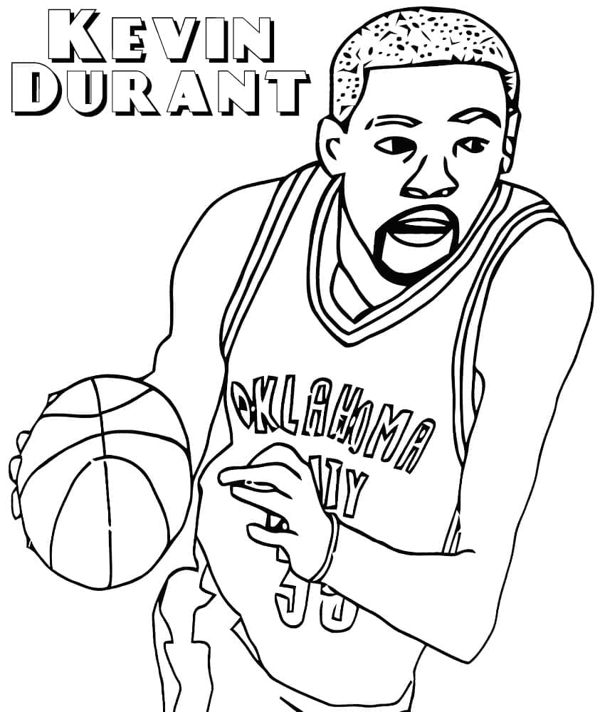 Kevin Durant Image coloring page - Download, Print or Color Online for Free