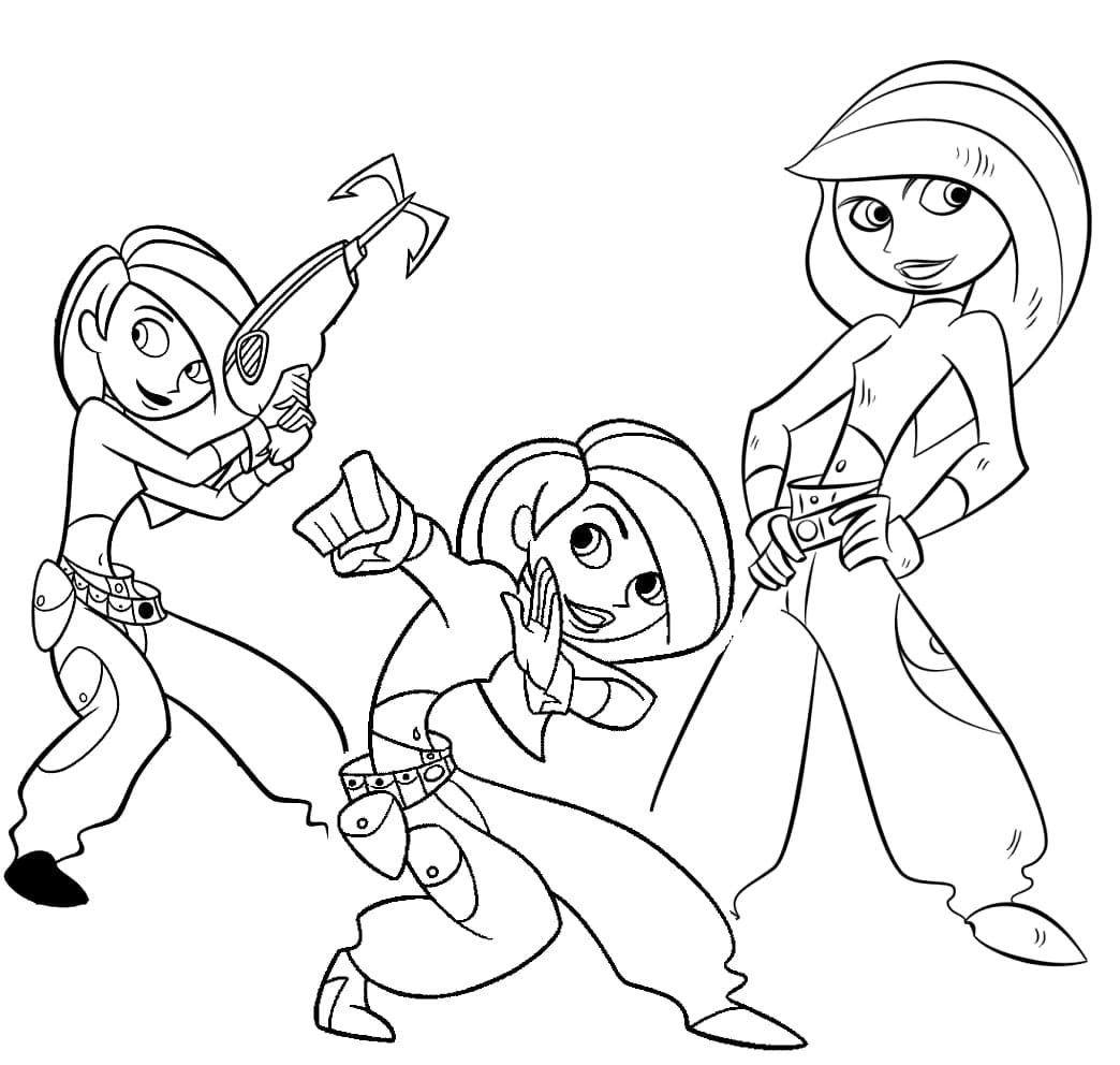 Kim Possible Action coloring page - Download, Print or Color Online for ...