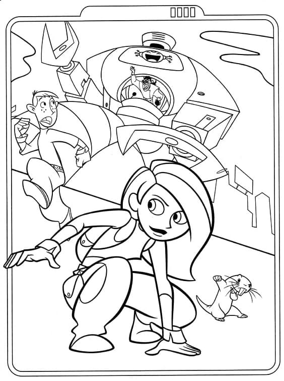 Kim Possible Battle coloring page