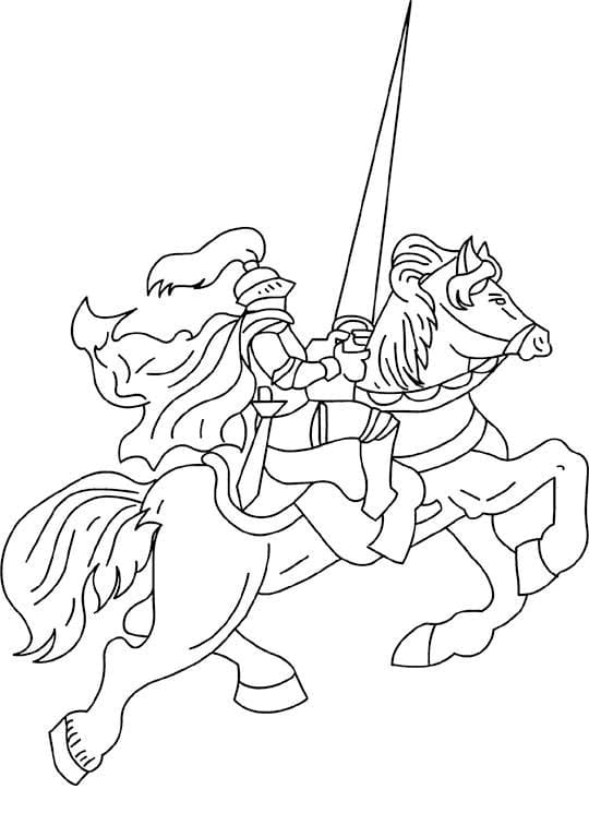 Knight Fight coloring page