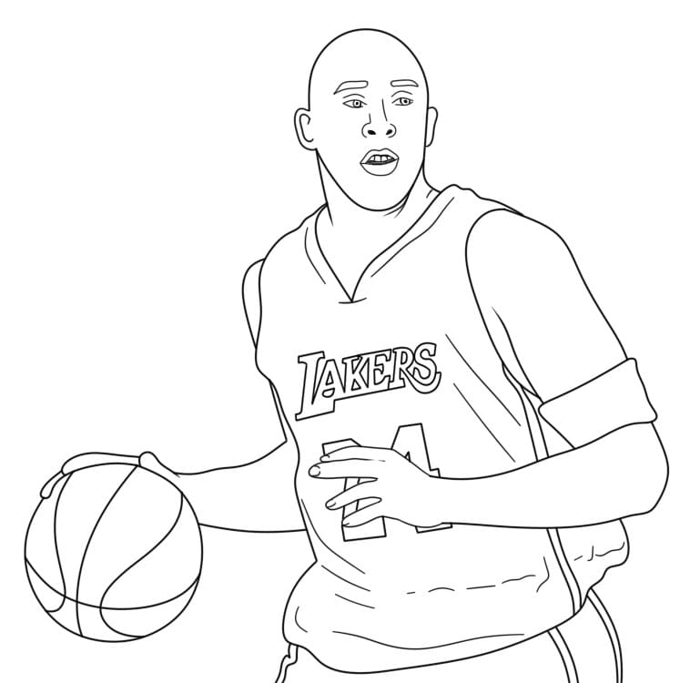 Kobe Bryant Printable coloring page - Download, Print or Color Online ...