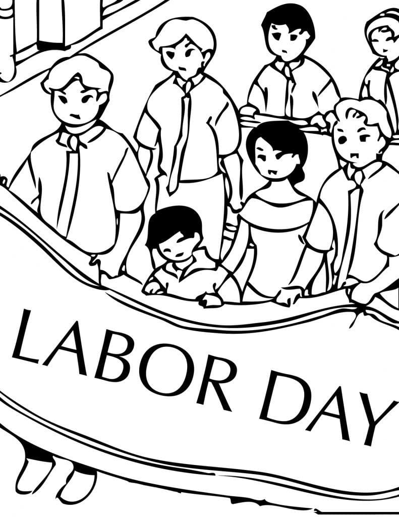 Labor Day Free coloring page