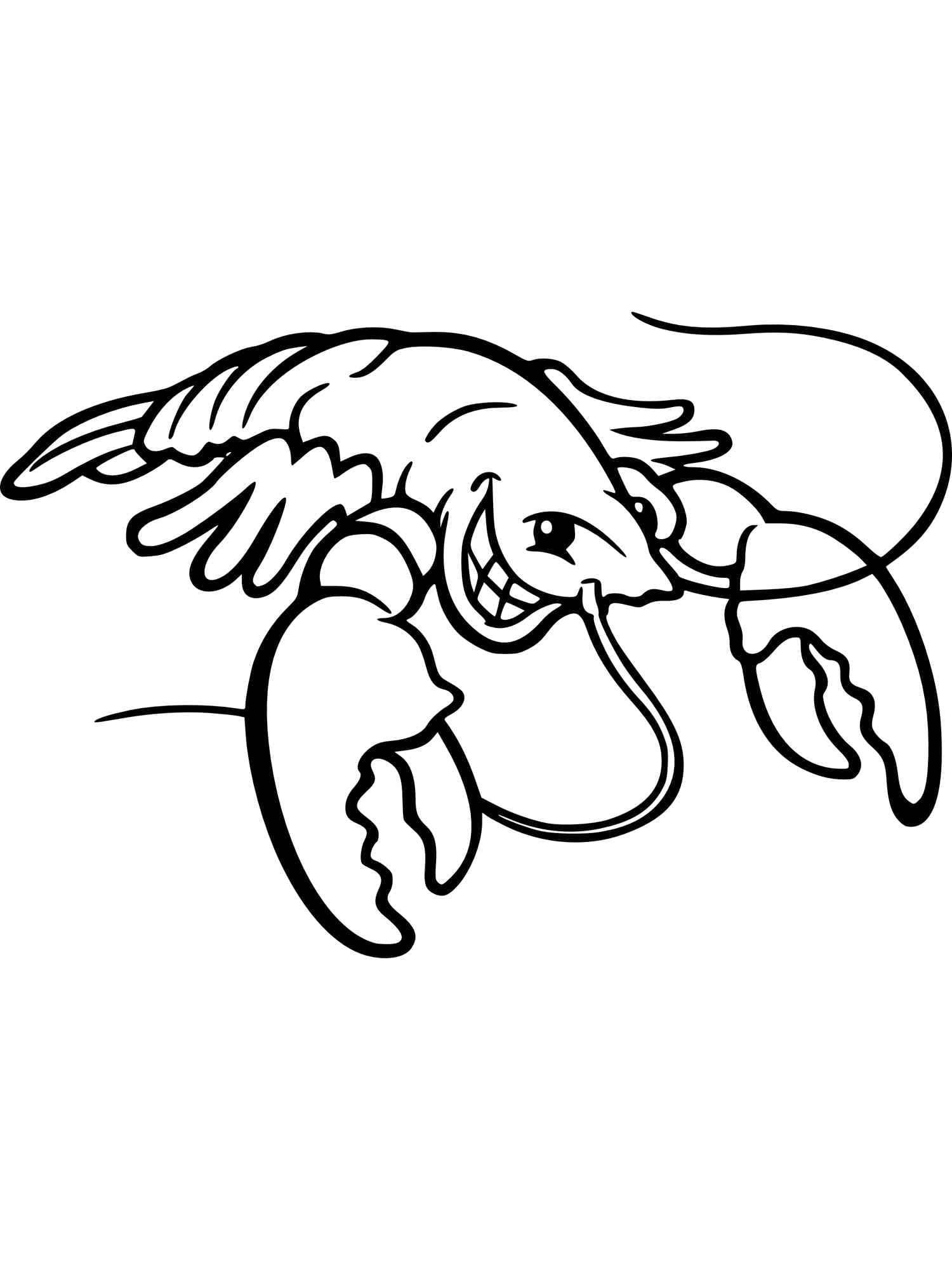 Laughing Lobster coloring page