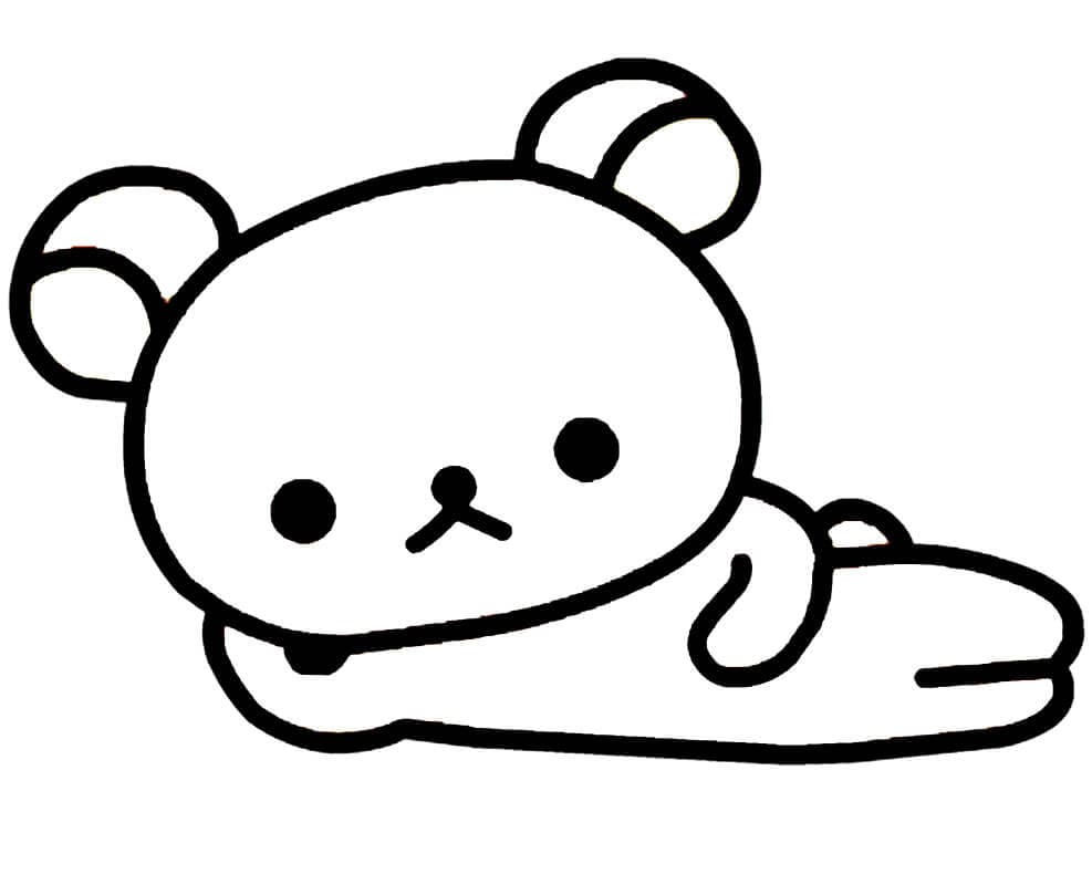 Lazy Rilakkuma coloring page