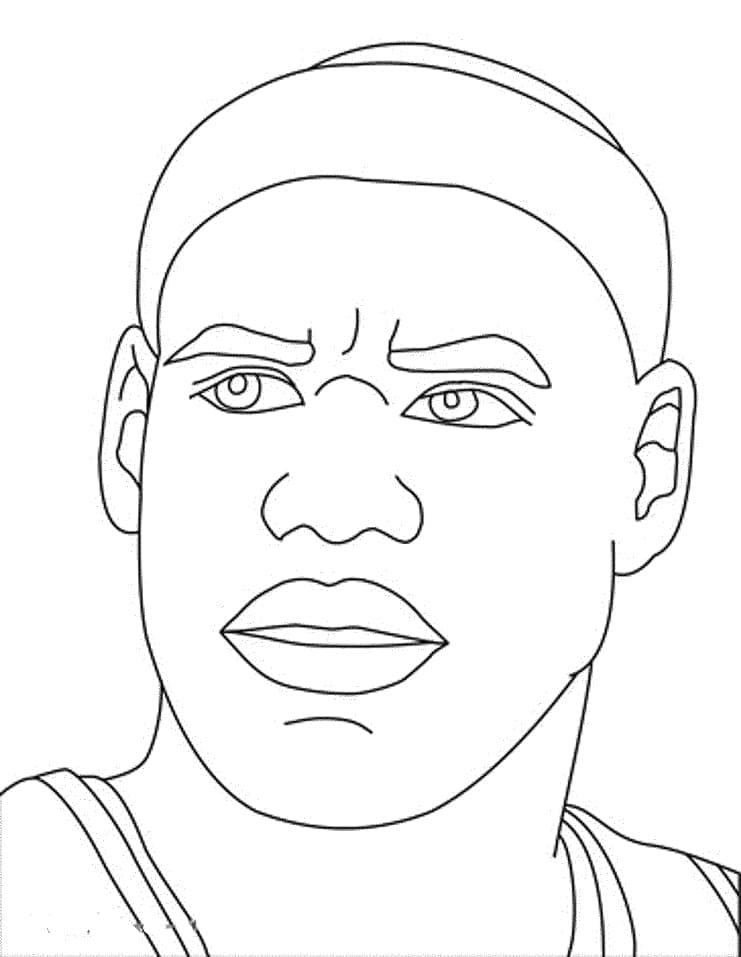 LeBron James Face coloring page