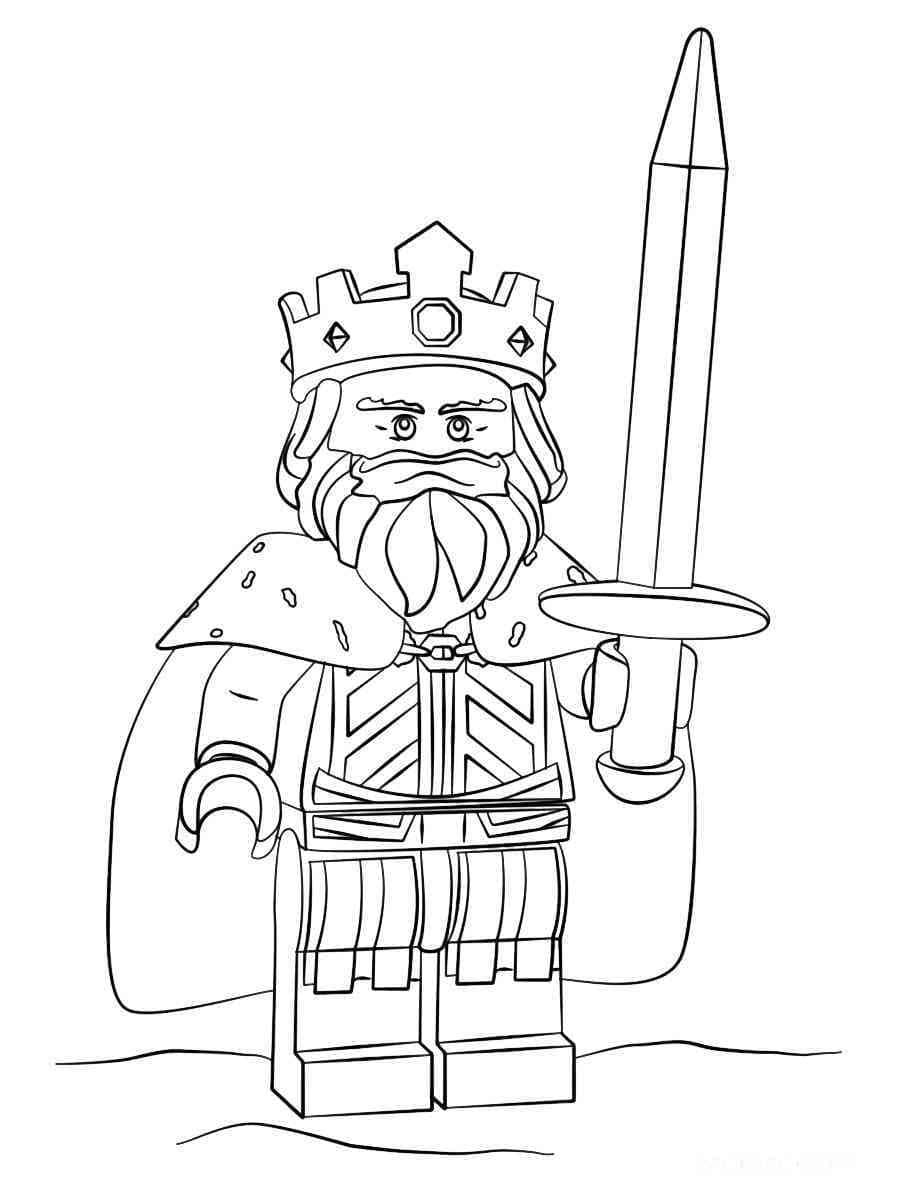 Lego King coloring page