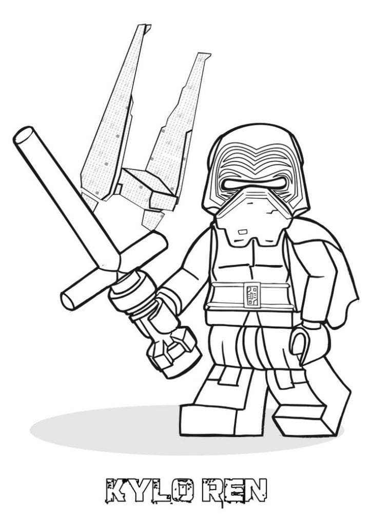 Lego Kylo Ren coloring page