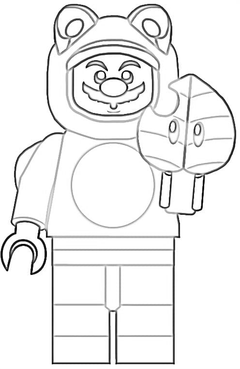 Lego Mario Tanooki coloring page - Download, Print or Color Online for Free