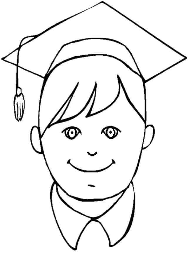 Little Boy Graduation coloring page