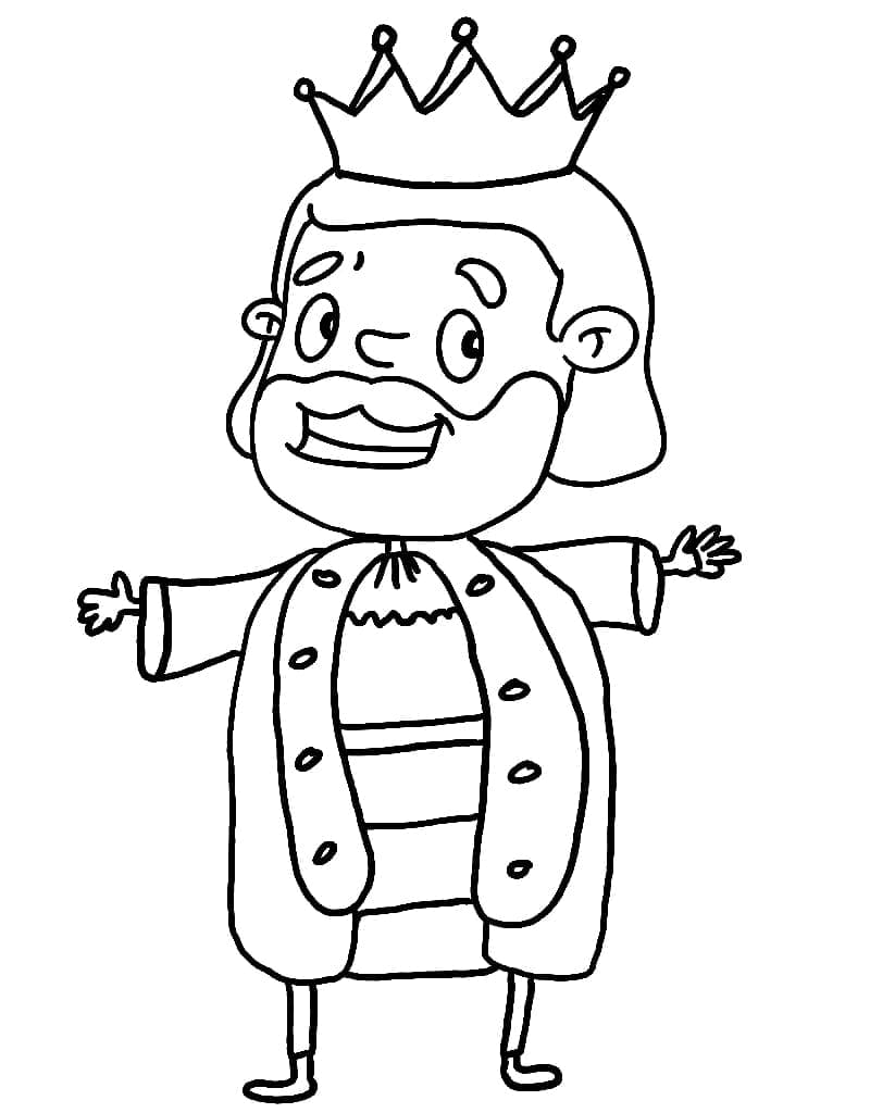 Little Funny King coloring page