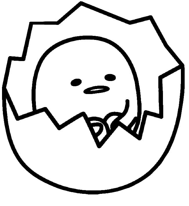 Little Gudetama coloring page