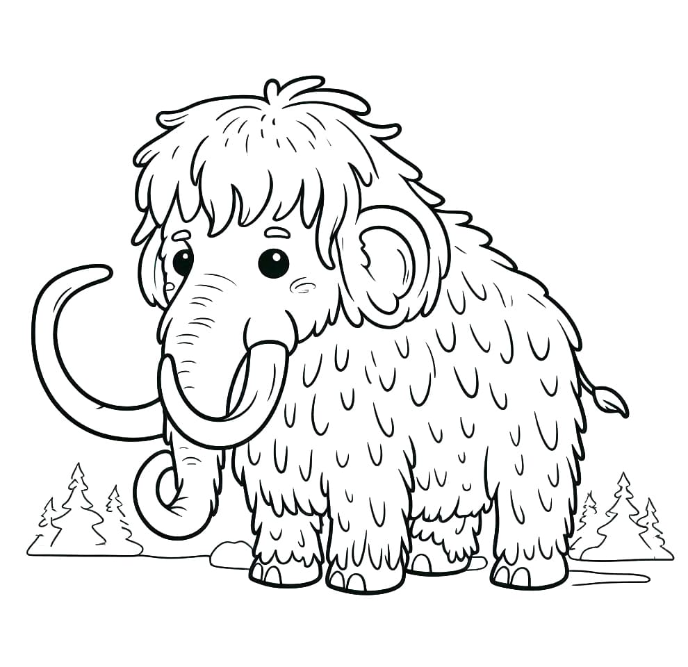 Little Mammoth Coloring Page Download Print Or Color Online For Free