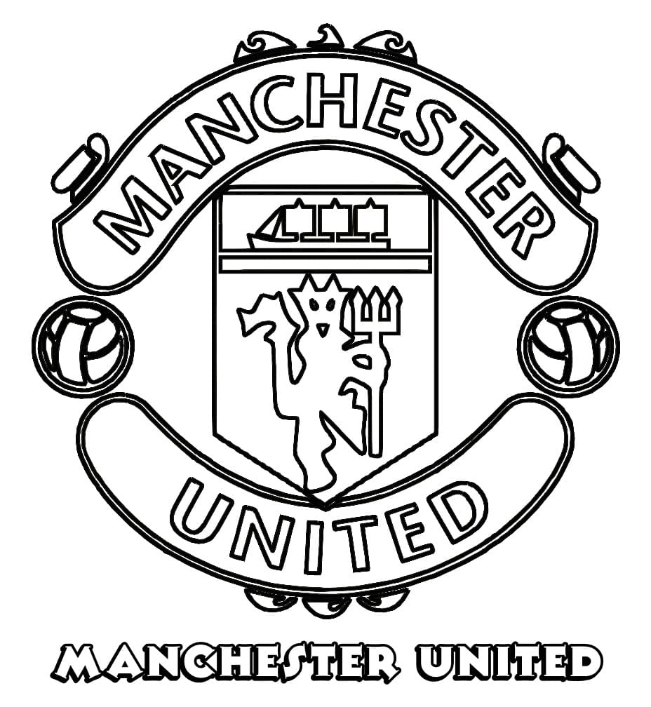 Logo Manchester United coloring page