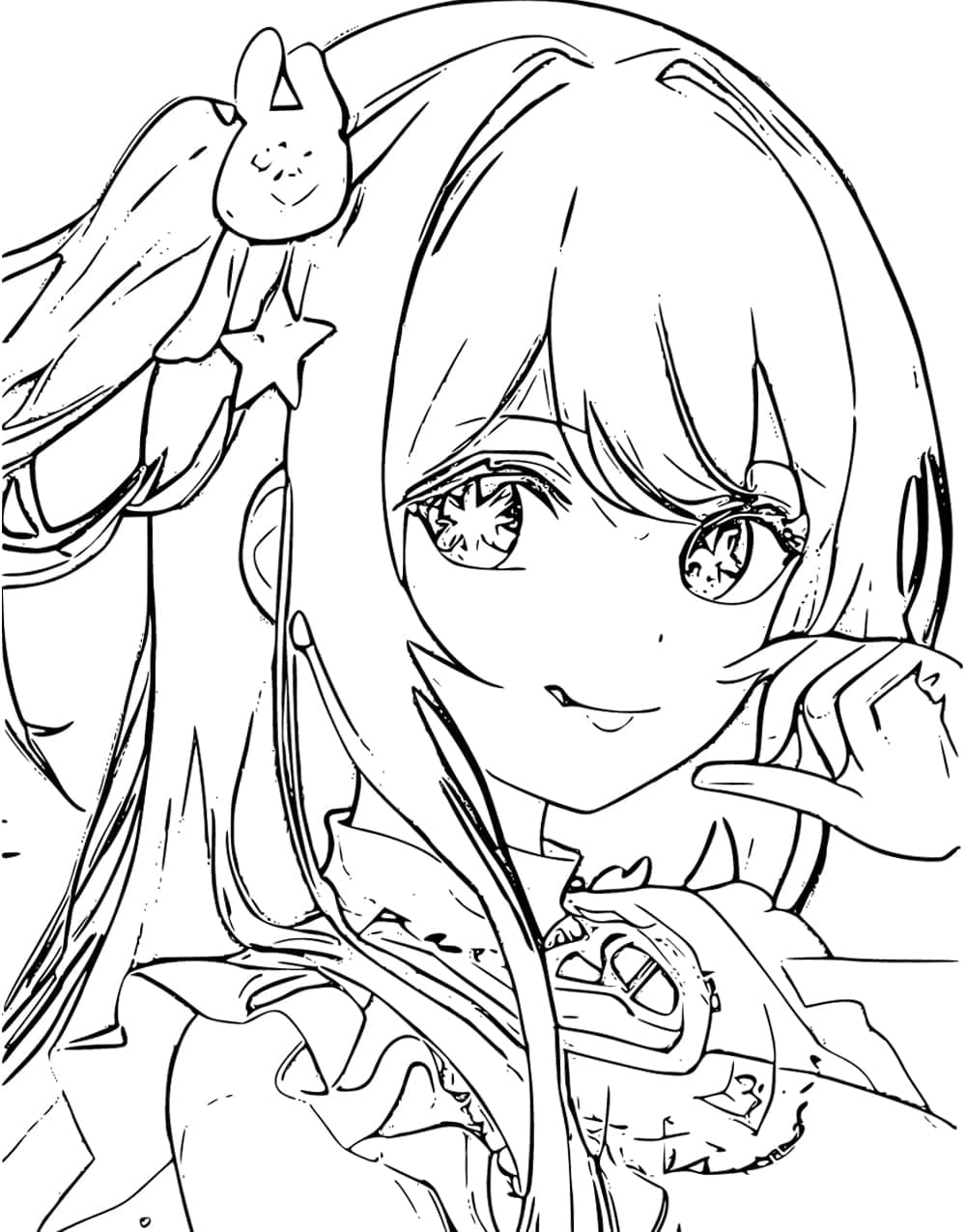 Lovely Ai Hoshino coloring page