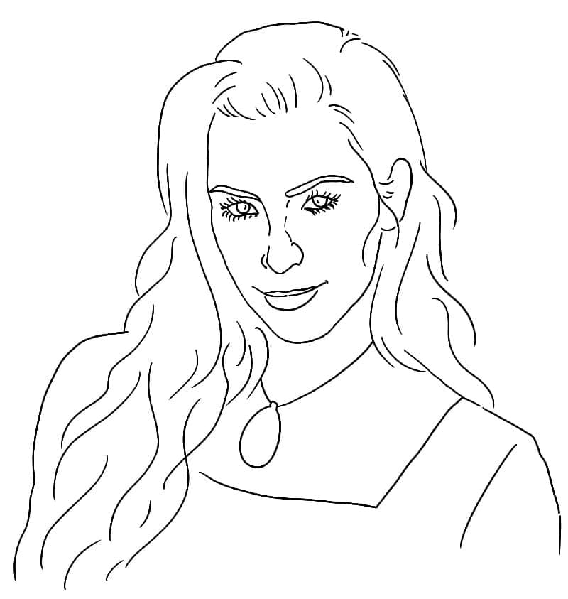 Kim Kardashian coloring pages - ColoringLib