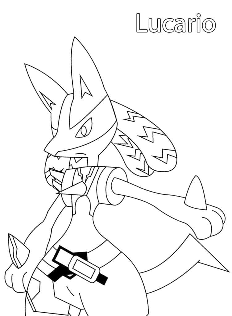 Lucario For Free coloring page