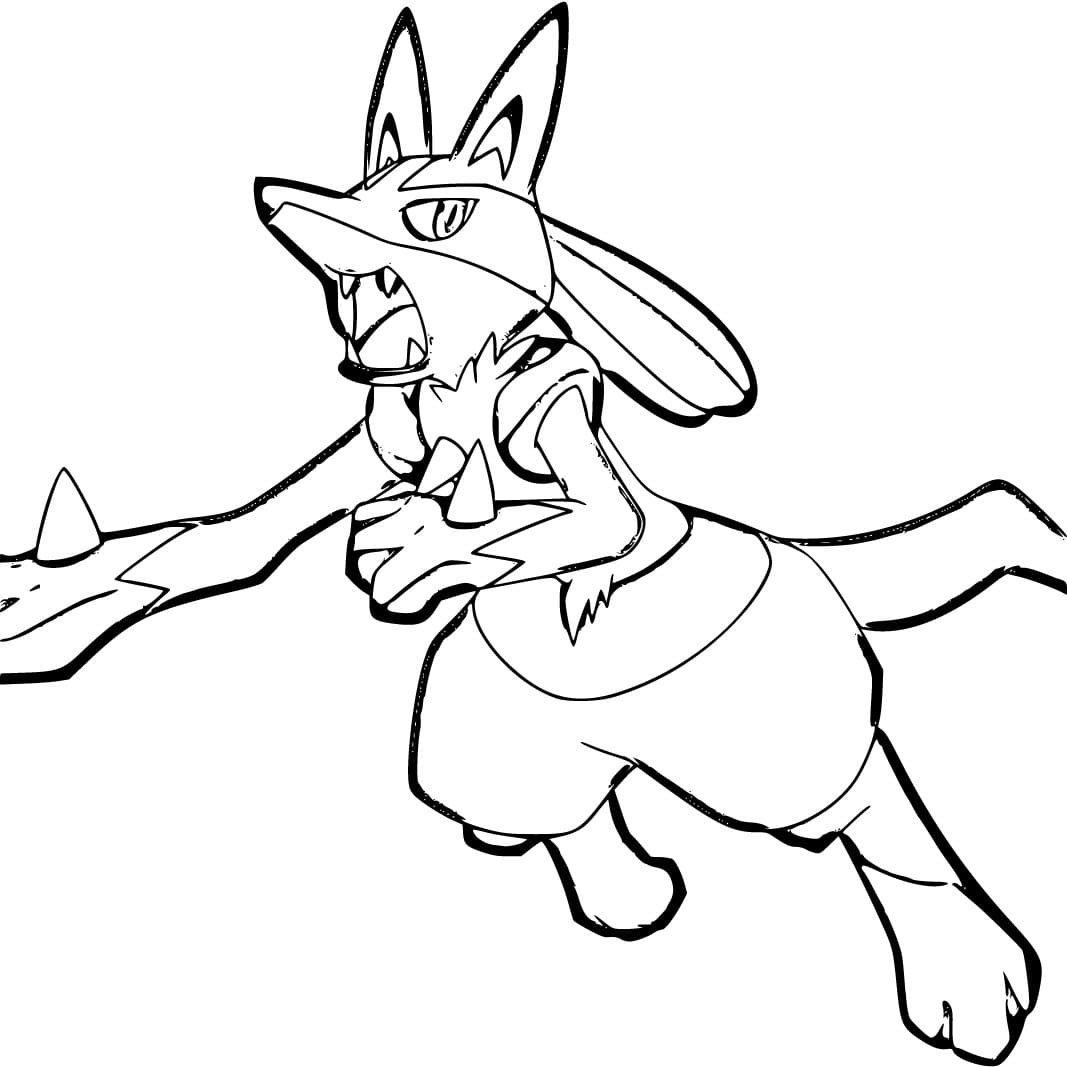 Lucario for Kids coloring page - Download, Print or Color Online for Free