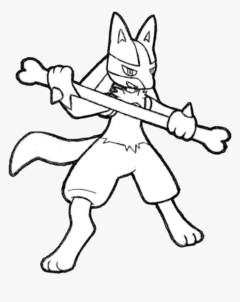 Lucario Free coloring page