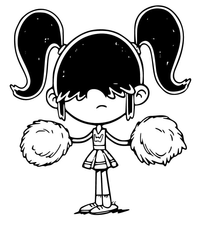 Lucy Loud Cheerleader coloring page